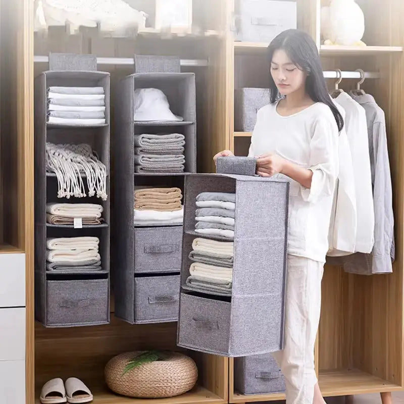 Hanging Storage Bag | Cotton Linen Collapsible | PriceLows™