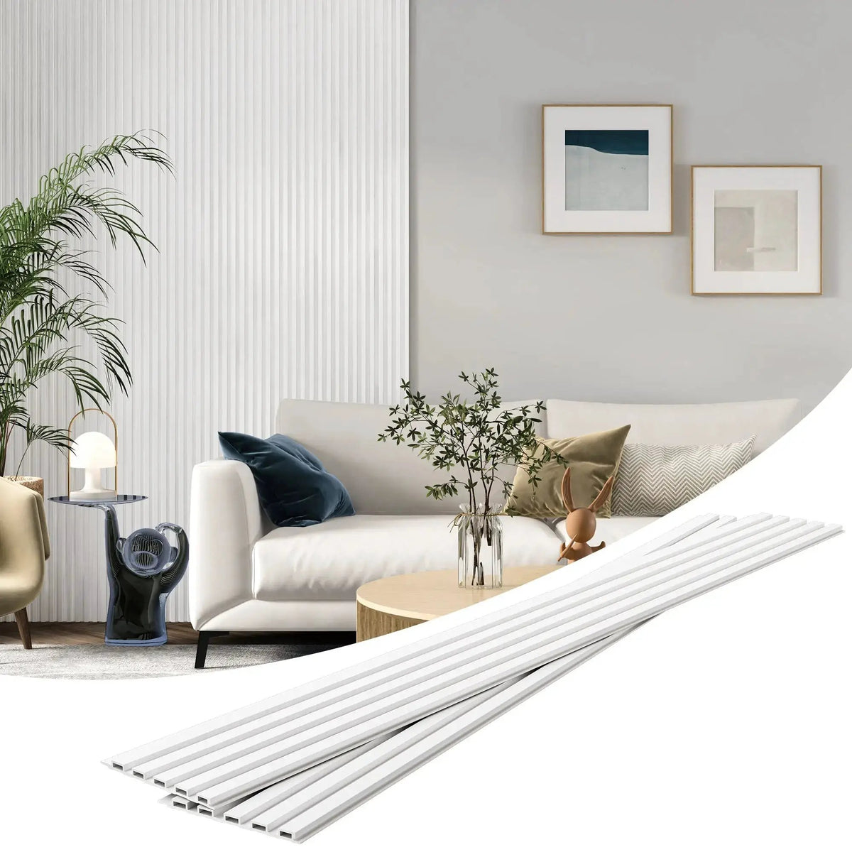 WPC Slat Wall Panel | Waterproof Fire Resistant | 16 Pack | 48X6 Inches