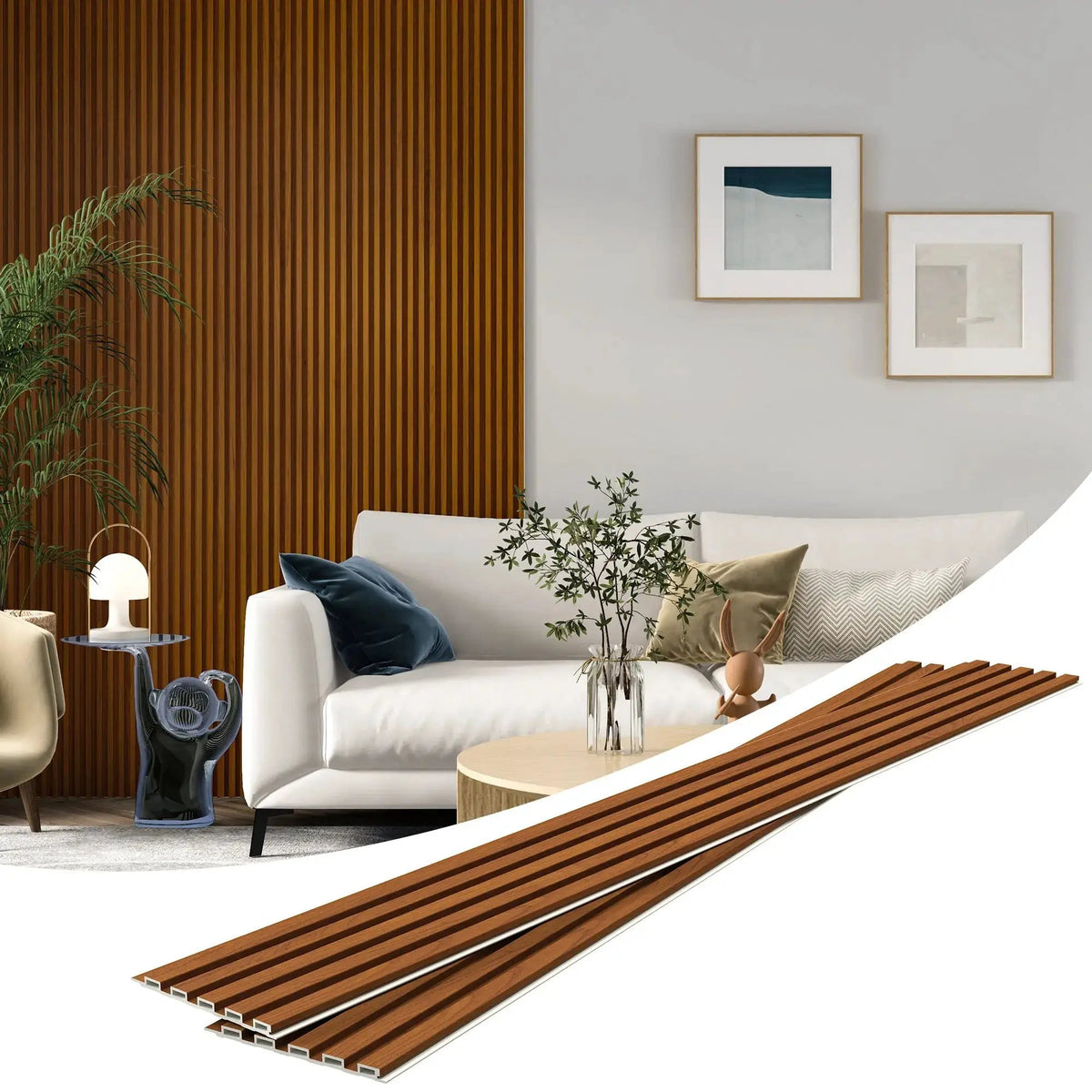 WPC Slat Wall Panel | Waterproof Fire Resistant | 16 Pack | 48X6 Inches