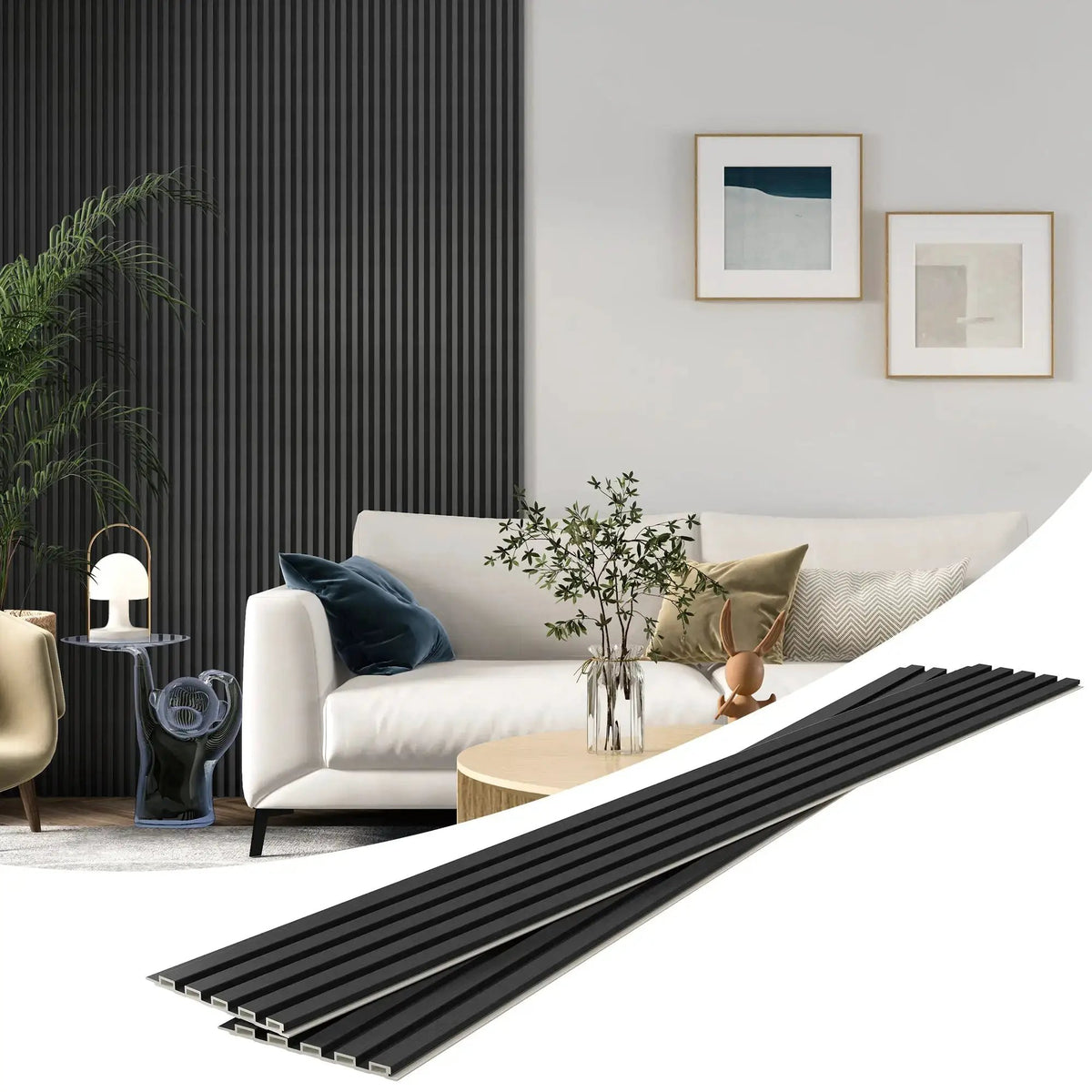 WPC Slat Wall Panel | Waterproof Fire Resistant | 16 Pack | 48X6 Inches