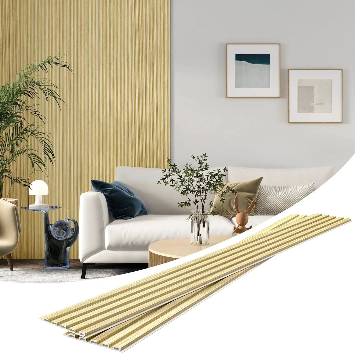WPC Slat Wall Panel | Waterproof Fire Resistant | 16 Pack | 48X6 Inches