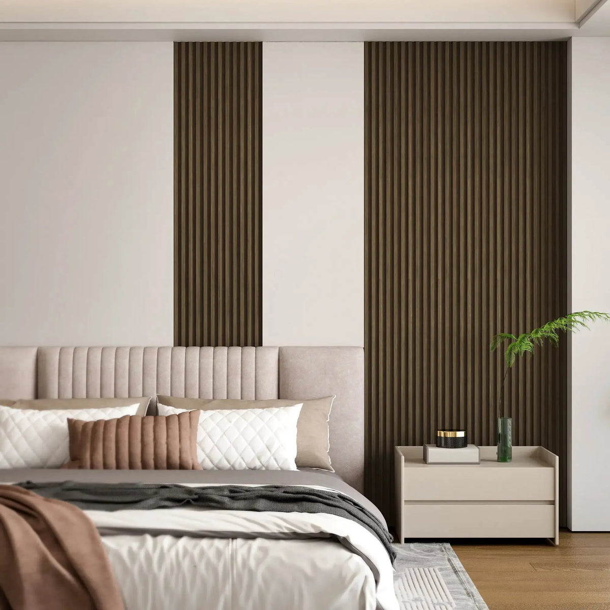 WPC Slat Wall Panel | Waterproof Fire Resistant | 16 Pack | 48X6 Inches
