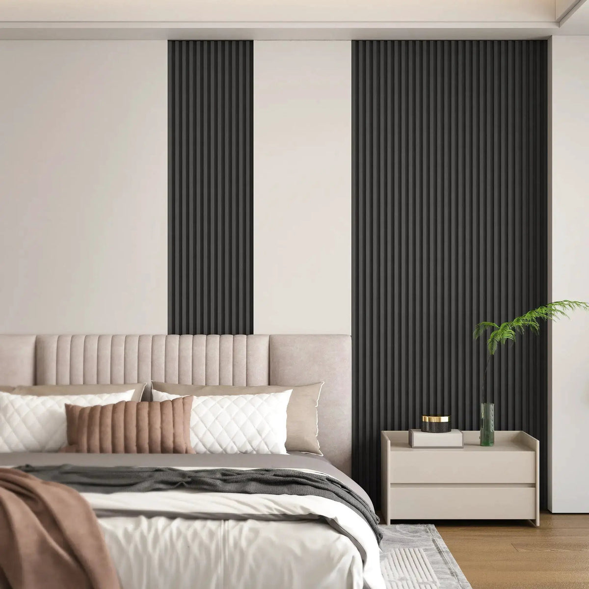 WPC Slat Wall Panel | Waterproof Fire Resistant | 16 Pack | 48X6 Inches