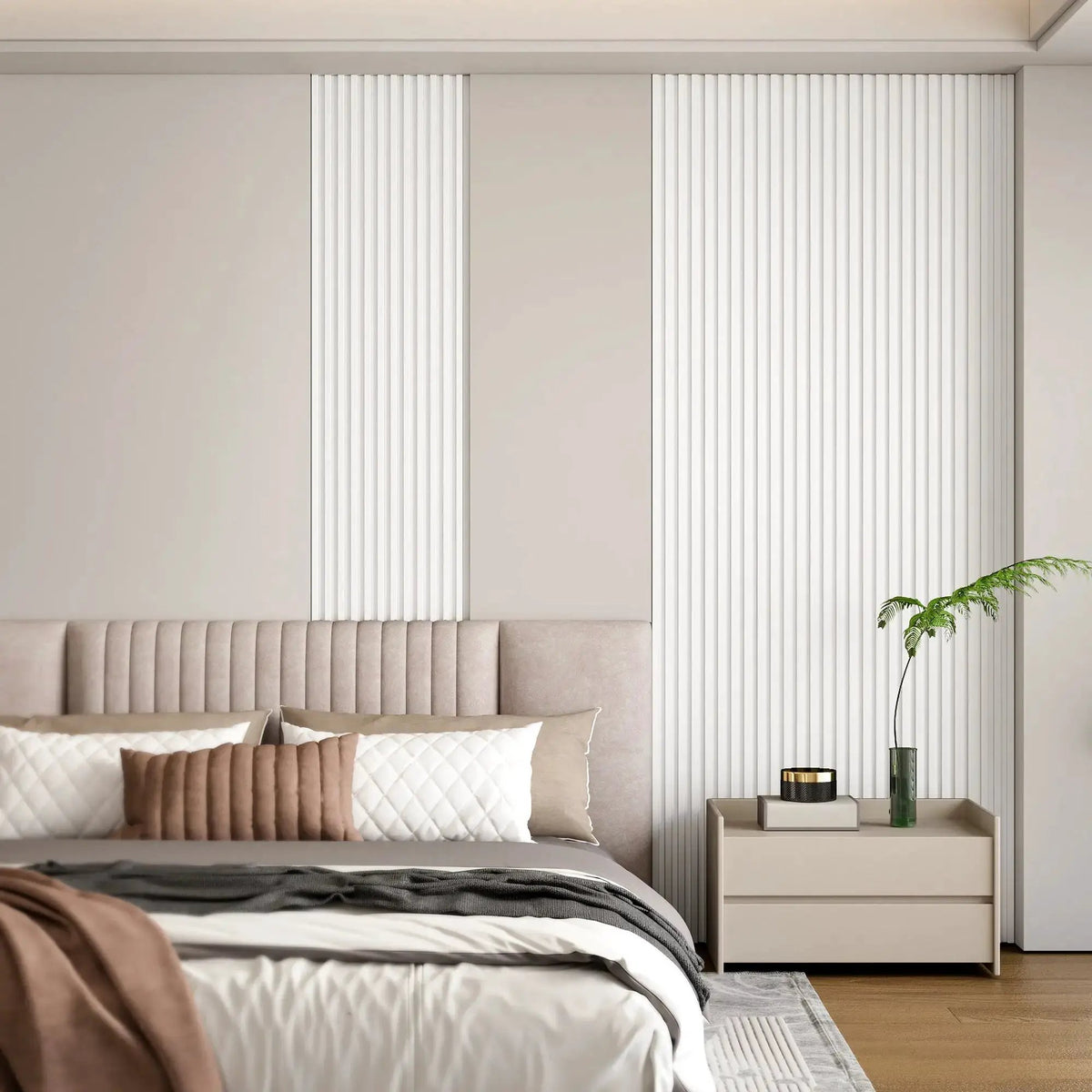WPC Slat Wall Panel | Waterproof Fire Resistant | 16 Pack | 48X6 Inches