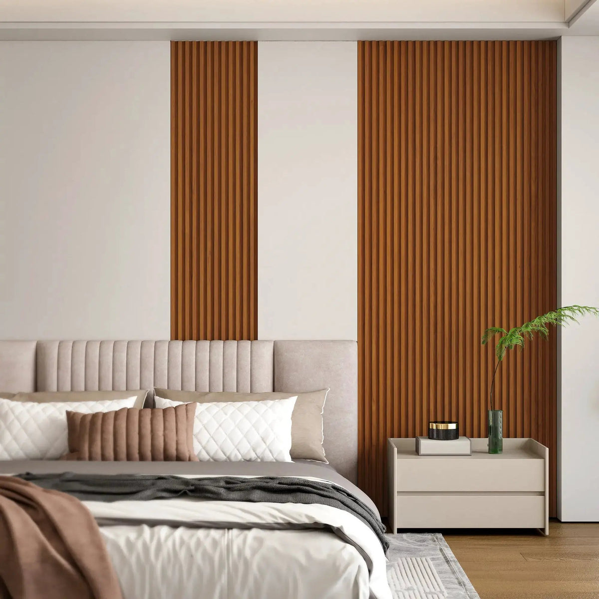 WPC Slat Wall Panel | Waterproof Fire Resistant | 16 Pack | 48X6 Inches