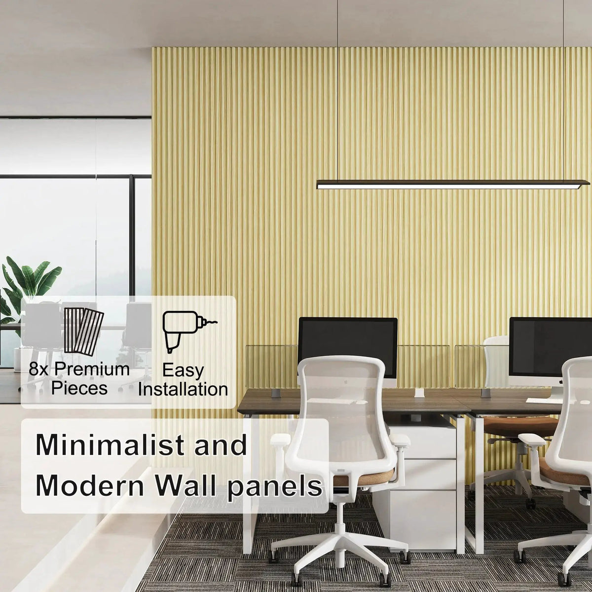 WPC Slat Wall Panel | Waterproof Fire Resistant | 16 Pack | 48X6 Inches