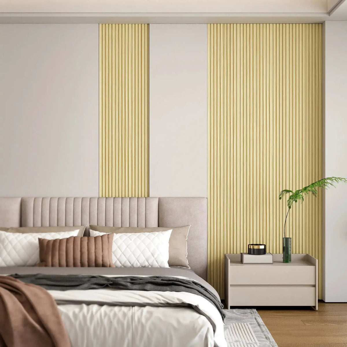 WPC Slat Wall Panel | Waterproof Fire Resistant | 16 Pack | 48X6 Inches