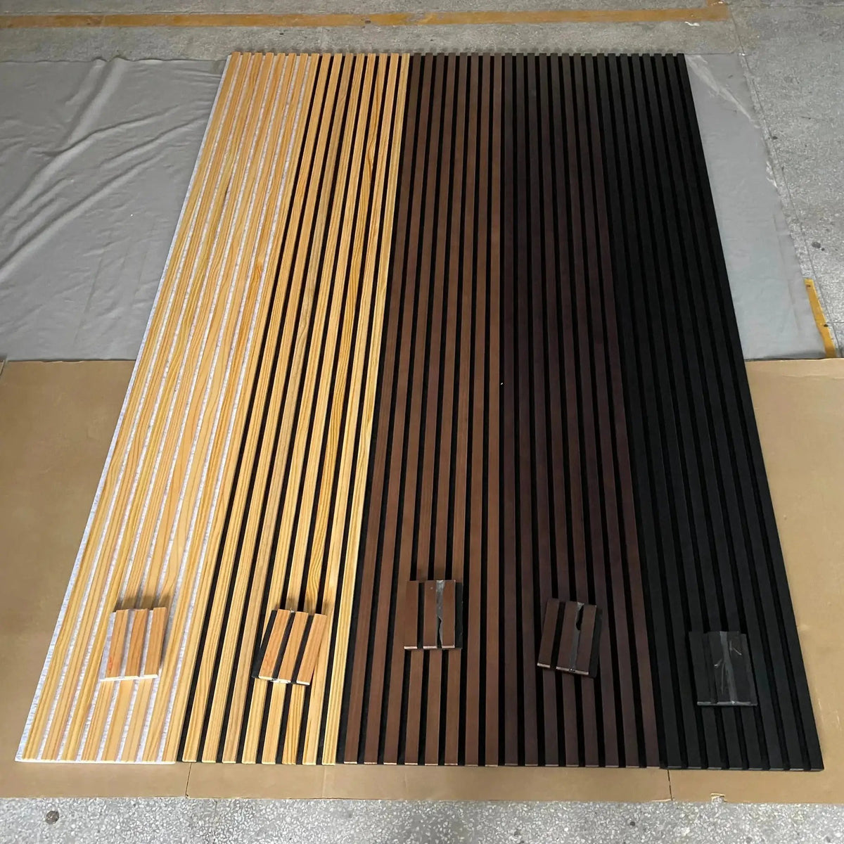 Acoustic Wood Wall Panels | Solid Wood | Slat Design | 2 Panels