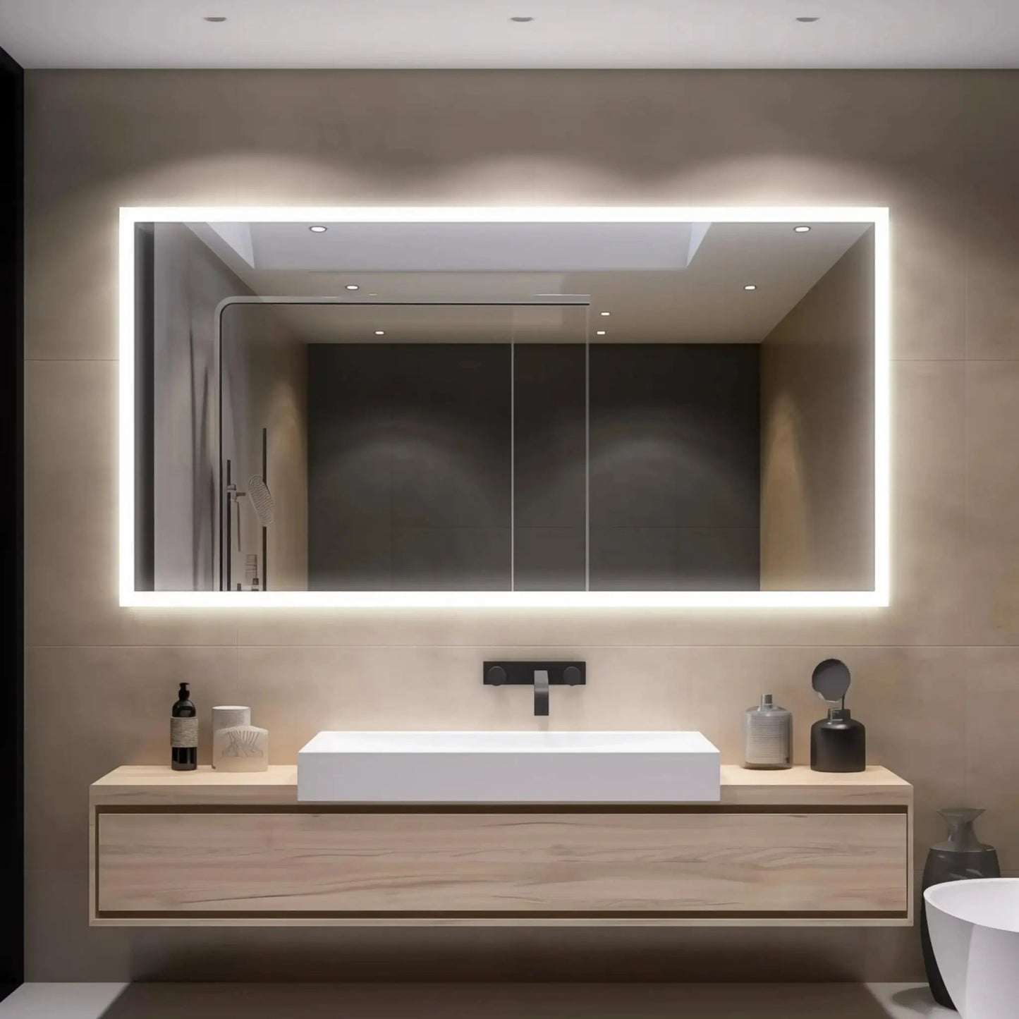 Hausvita Deluxe Edge Glow LED Bathroom Mirror from PriceLows™