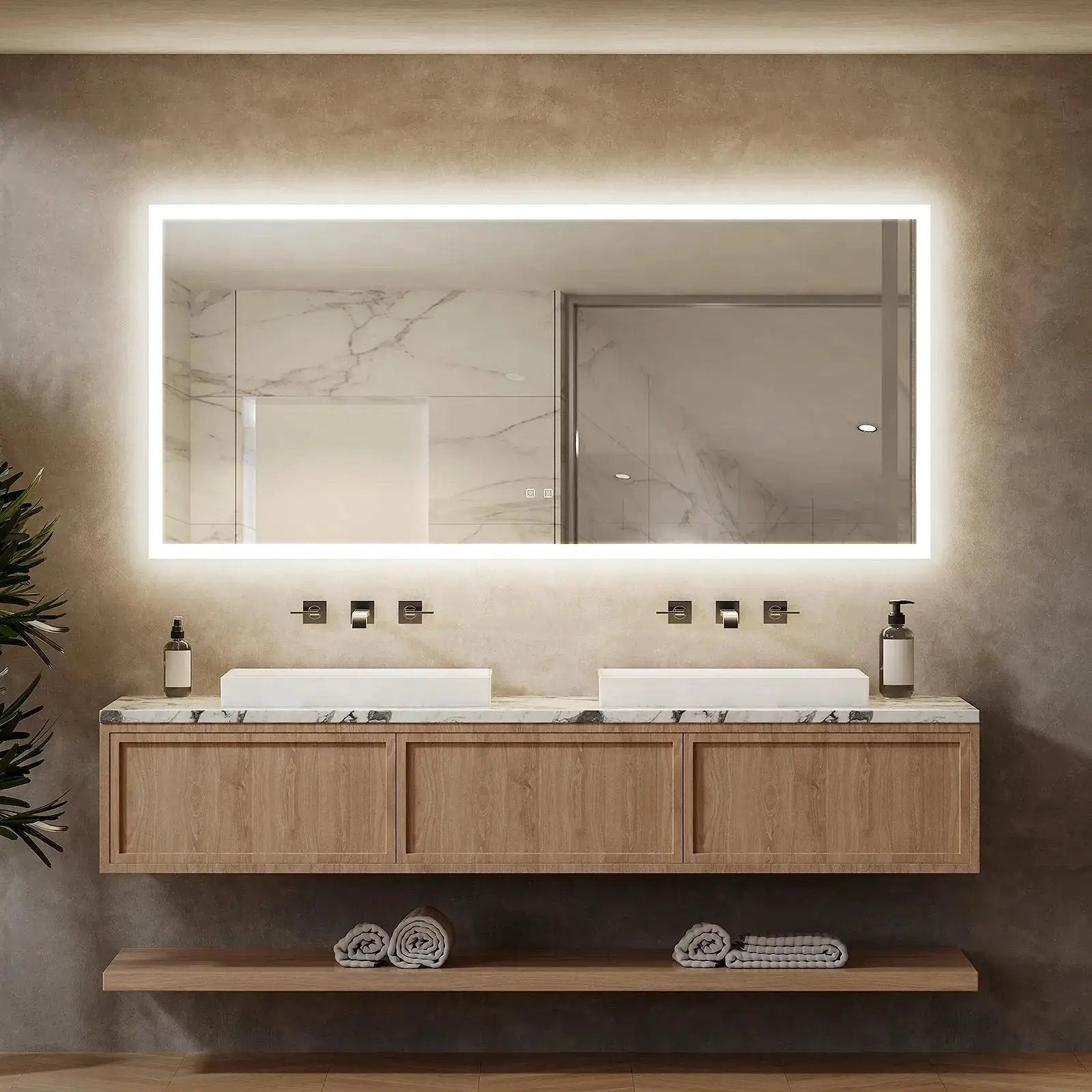 Hausvita Deluxe Edge Glow LED Bathroom Mirror from PriceLows™