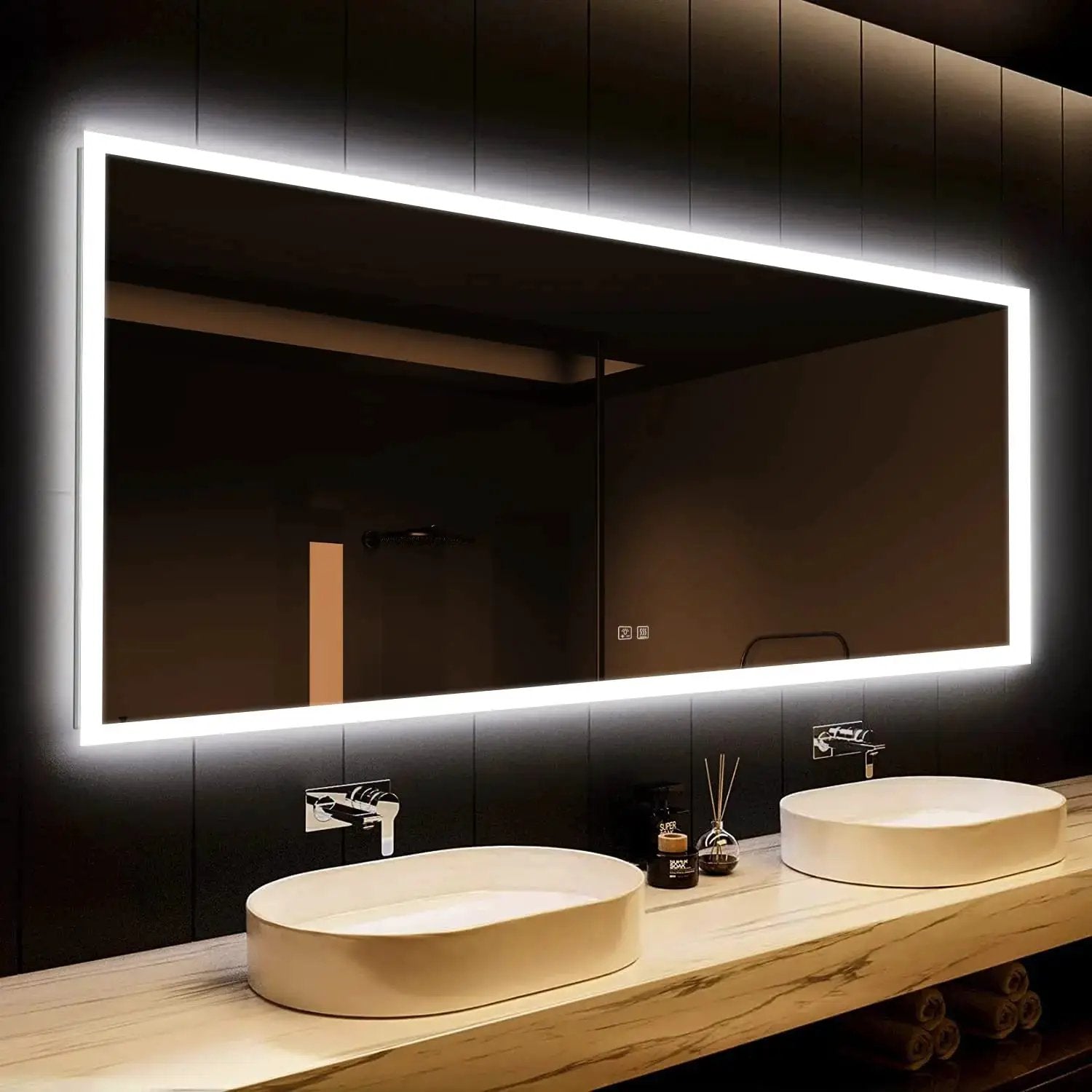 Hausvita Deluxe Edge Glow LED Bathroom Mirror from PriceLows™