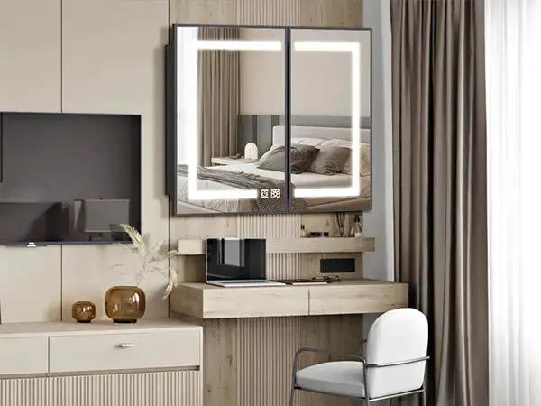 Hausvita Framed Recessed LED Light Bathroom Medicine Cabinet -medium from PriceLows™