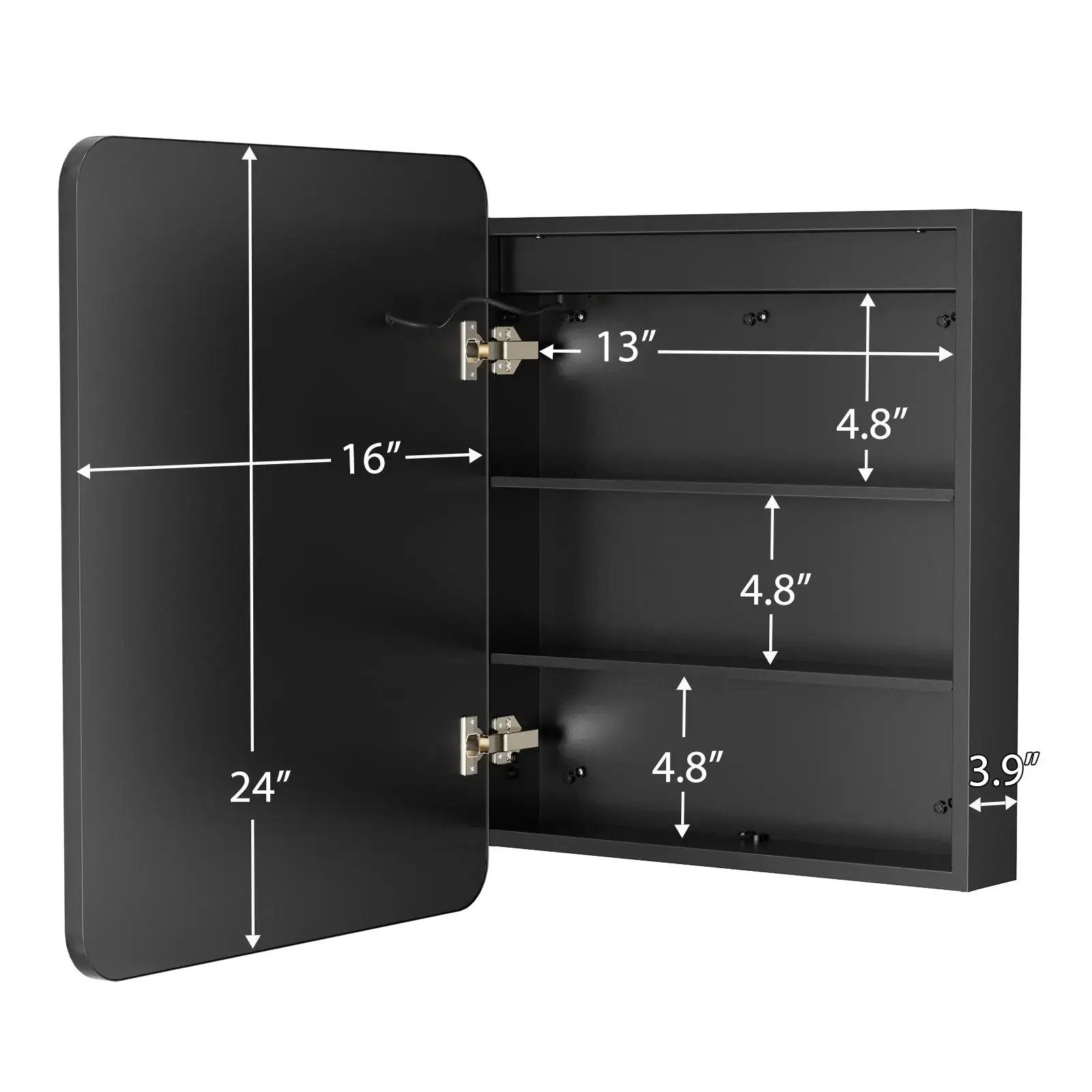 Hausvita Framed Recessed LED Light Bathroom Medicine Cabinet -small from PriceLows™