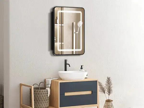 Hausvita Framed Recessed LED Light Bathroom Medicine Cabinet -small from PriceLows™