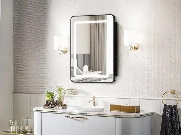 Hausvita Framed Recessed LED Light Bathroom Medicine Cabinet -small from PriceLows™