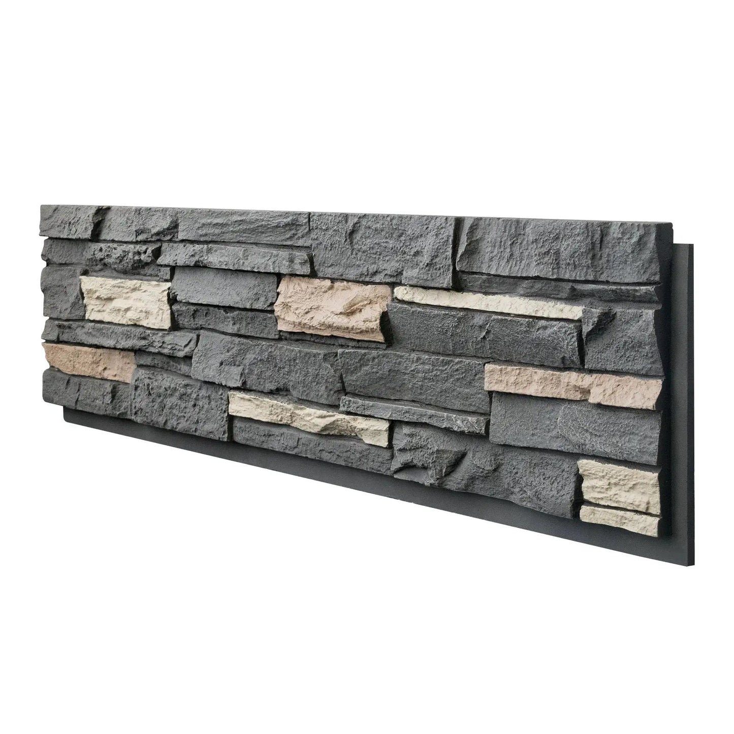 Hausvita Faux Stone Wall Siding Panel, PU Stone Veneer Exterior, 46.46" x 13" from PriceLows™