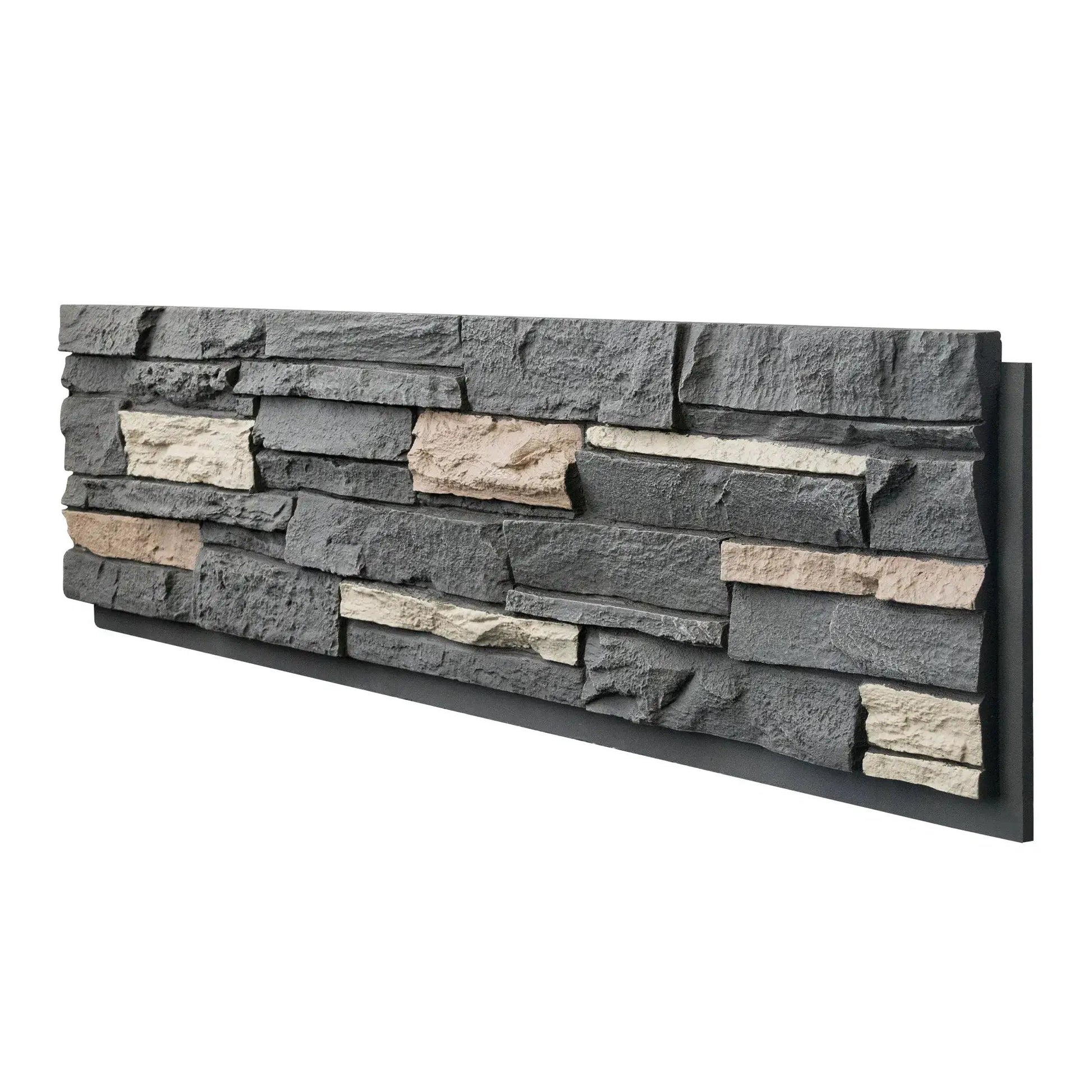 Hausvita Faux Stone Wall Siding Panel, PU Stone Veneer Exterior, 46.46" x 13" from PriceLows™