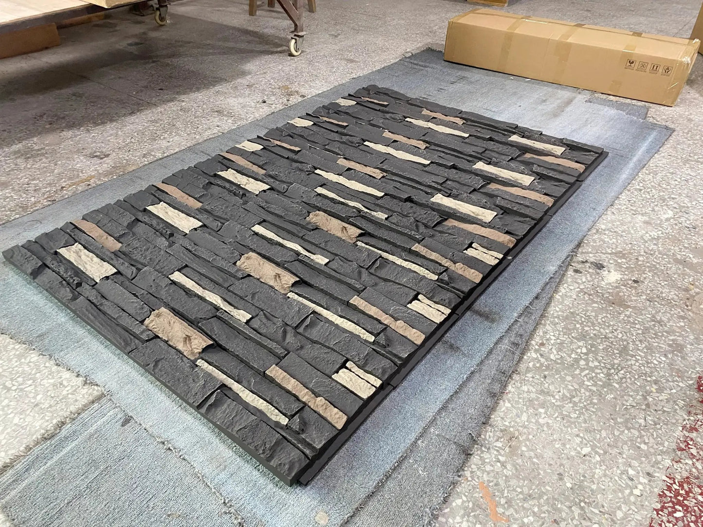 Hausvita Faux Stone Wall Siding Panel, PU Stone Veneer Exterior, 46.46" x 13" from PriceLows™