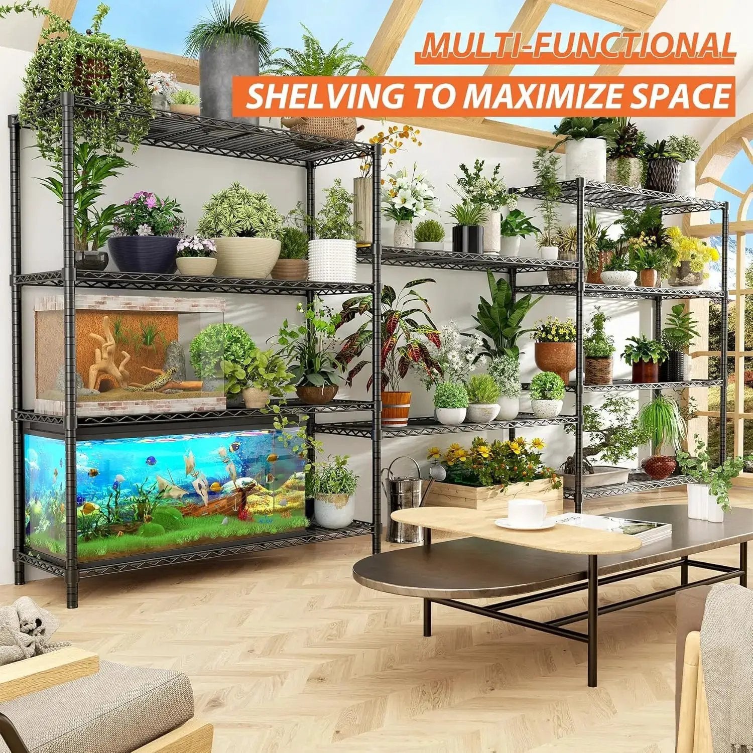Hausvita Storage Shelves Heavy Duty, 48" L x 20" W x 72" H from PriceLows™