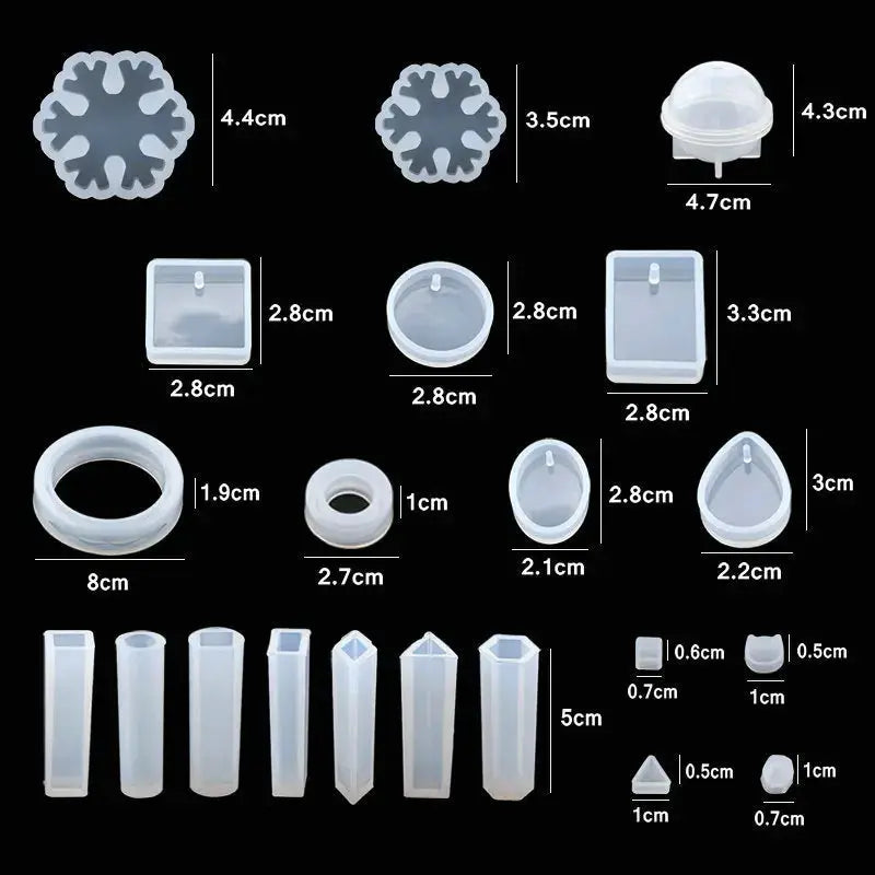 Silicone Resin Jewelry Molds | Mixed Styles | UV Casting Tools | DIY Craft Set