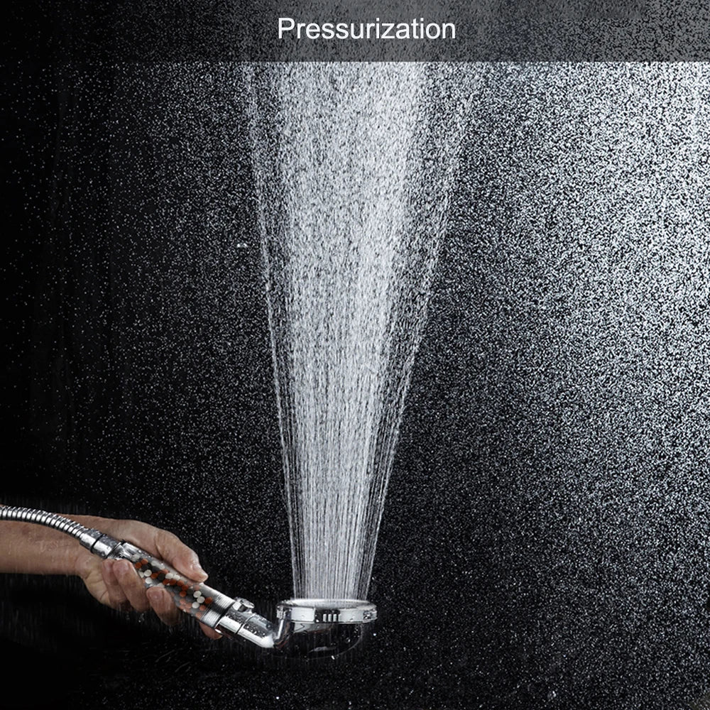 Shower Head | 3 Modes High Pressure With On Off Switch | Mineral Balls Filter Water | Handheld