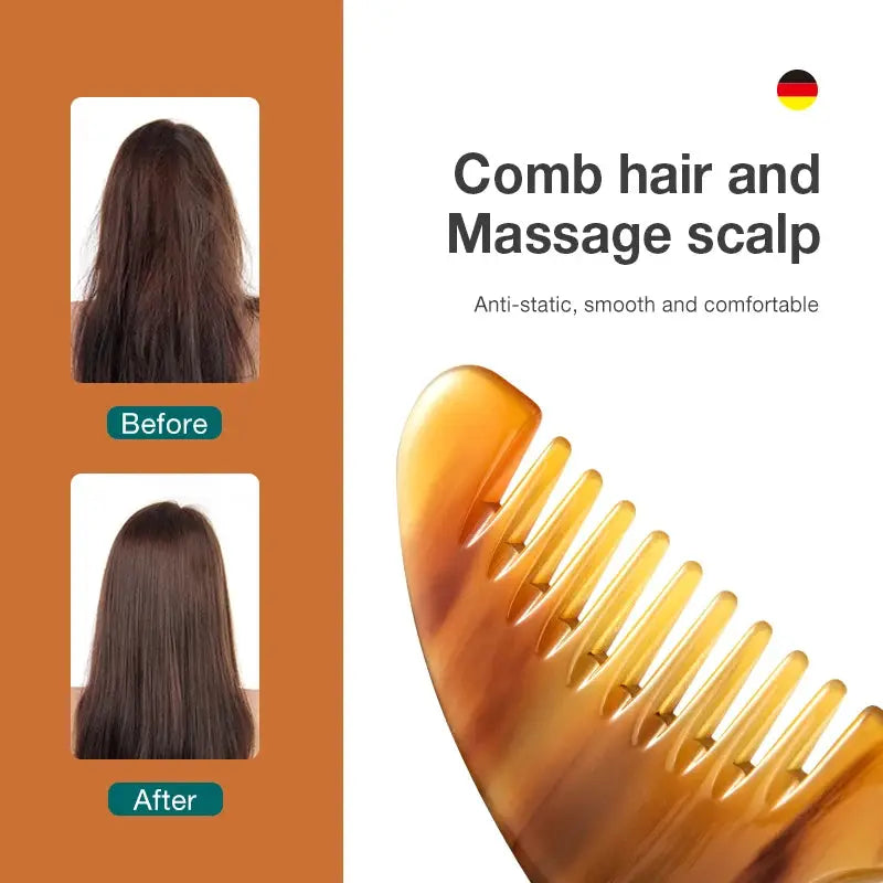 Ox Horn Guasa Comb | Facial Massage Tool | Body Pain Relief