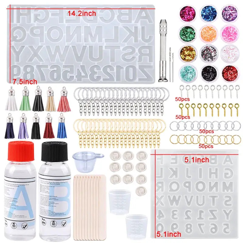 Epoxy Resin Molds Kit | Silicone Jewelry Making | Keychain Earring Diy