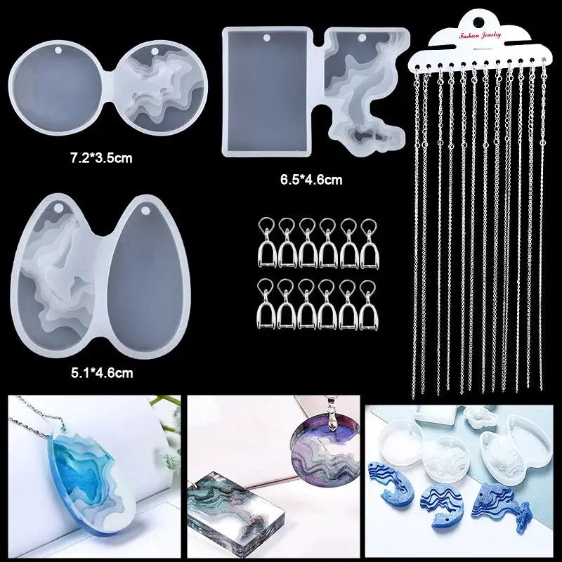 Resin Jewelry Making Kit | Dried Flowers Foil Earring Necklaces