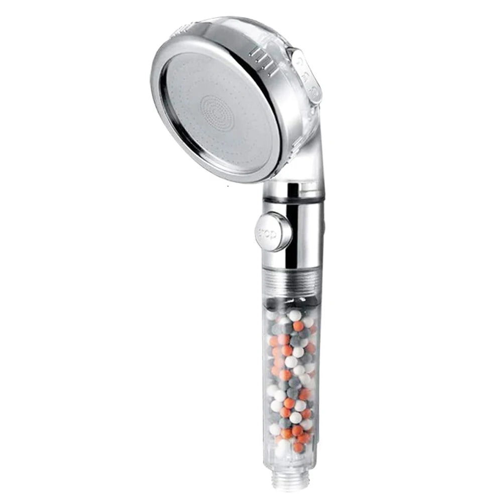 Shower Head | 3 Modes High Pressure With On Off Switch | Mineral Balls Filter Water | Handheld