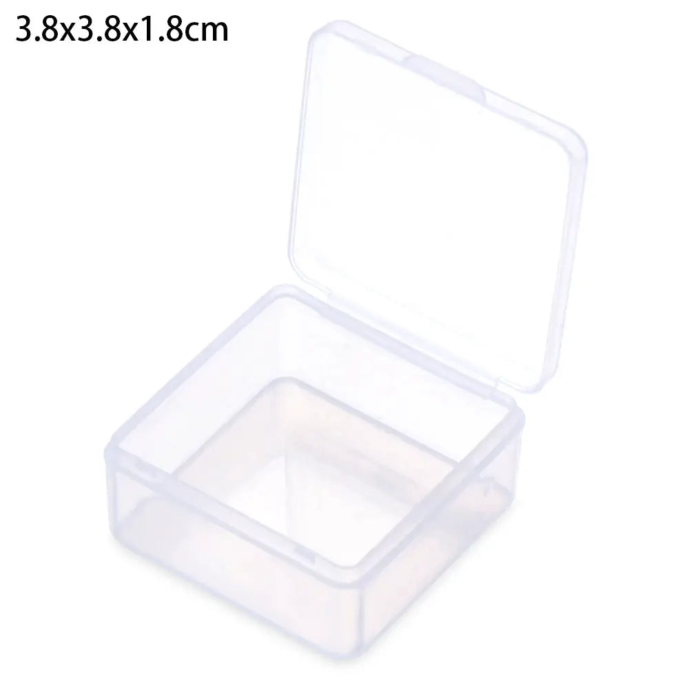 1PC Square/Round Transparent Plastic Storage Box Small Case Beads Earrings Jewelry Container Hardware Organizer Pill Chip Box from PriceLows™