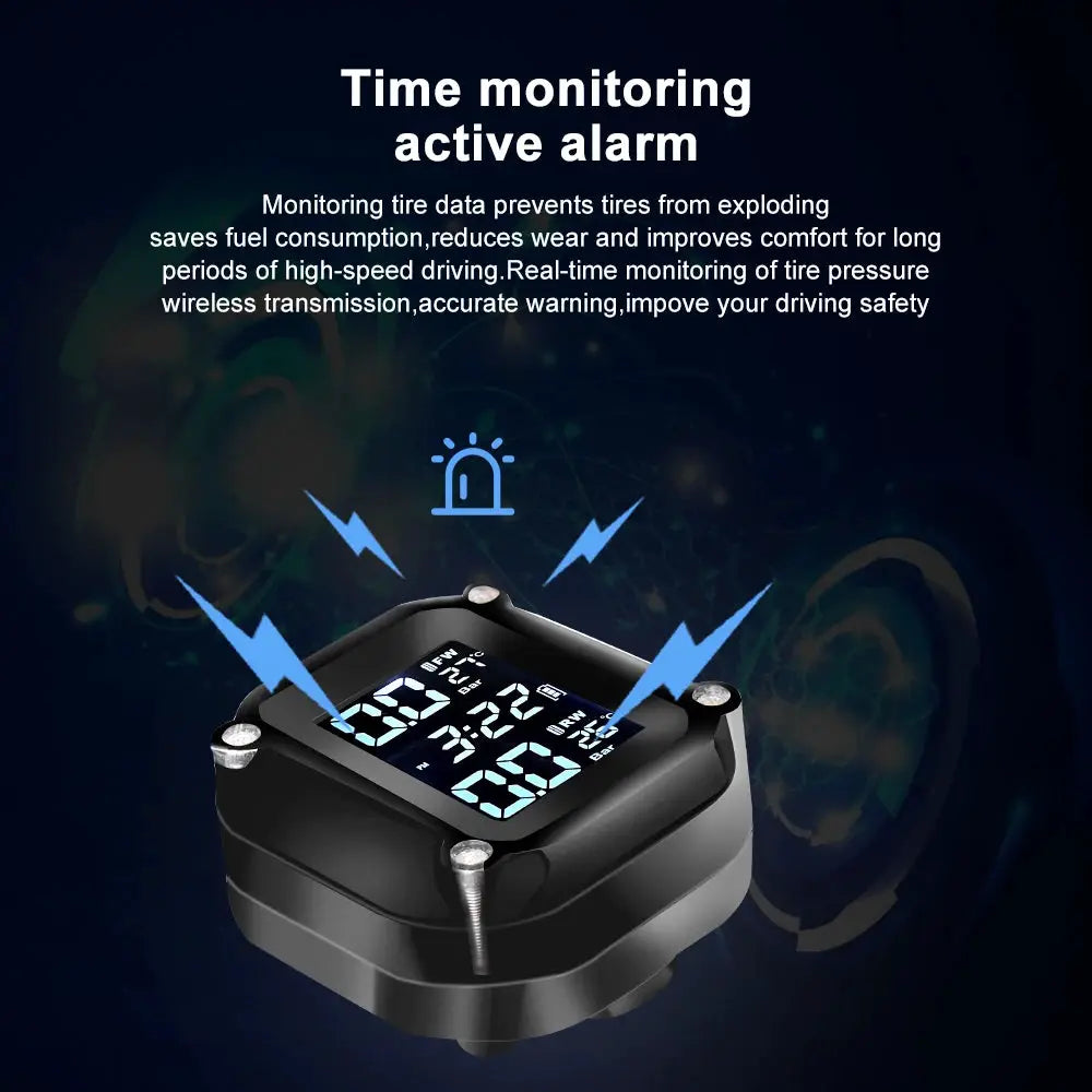 Motorcycle Tire Pressure Sensors Moto TMPS Tire Pressure Monitoring System 2 Wheel Tyre External Sensor for Motorbike Bicycle from PriceLows™