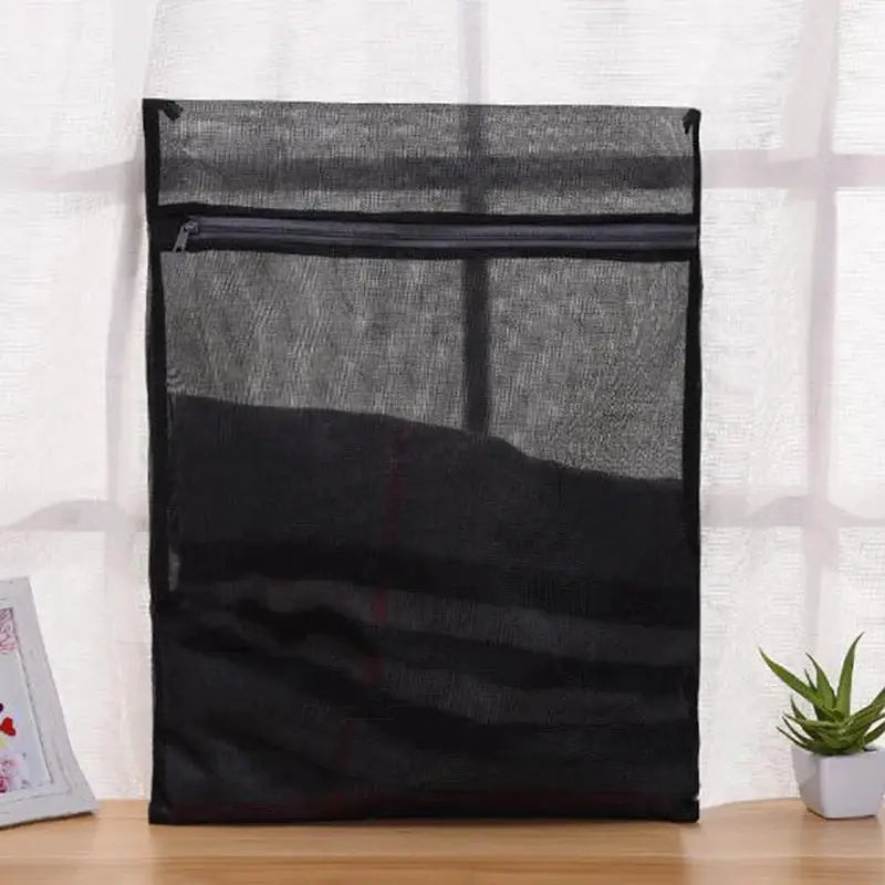 1PC Clothes Washing Machine Laundry Bag With Zipper Nylon Mesh Net Bra Washing Bag Black Wash Bags from PriceLows™