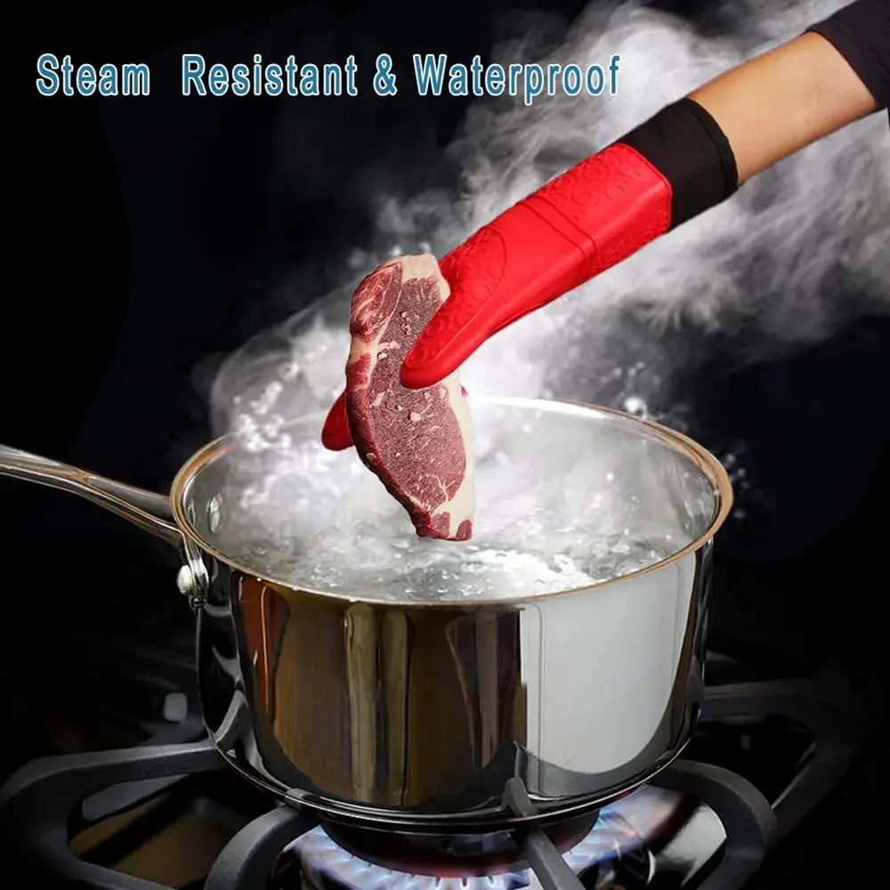 Oven Gloves | Silicone Heat Resistant | Non Slip | 1 Pair