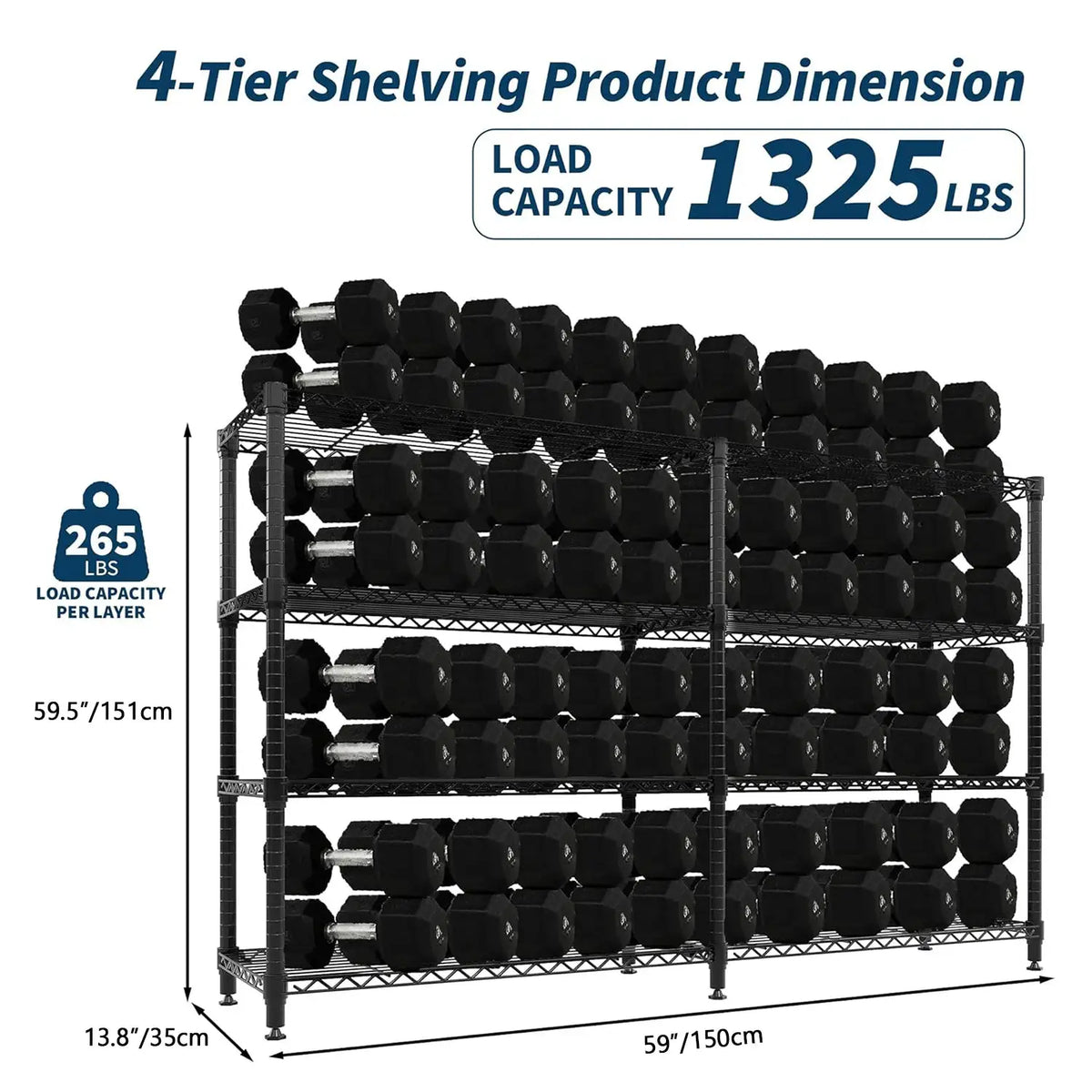 Heavy Duty Storage Shelves 4/5 Tiers Metal Shelving Unit Adjustable Organization Pantry Shelves for Kitchen Garage Commercial from PriceLows™