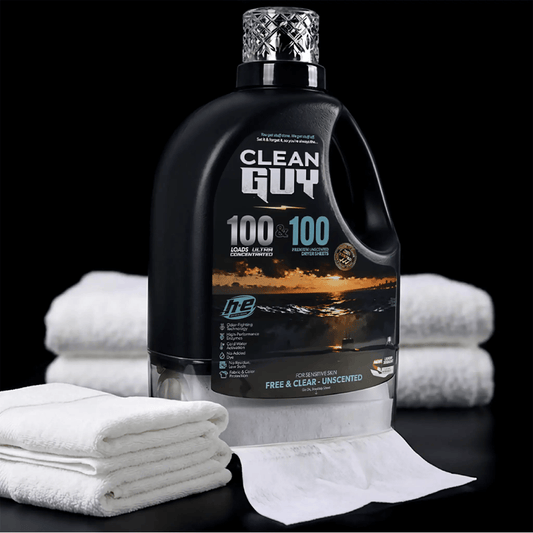 Heavy Duty Premium Laundry Detergent + Built-In Dryer Sheets (100 Loads) - FREE & CLEAR
