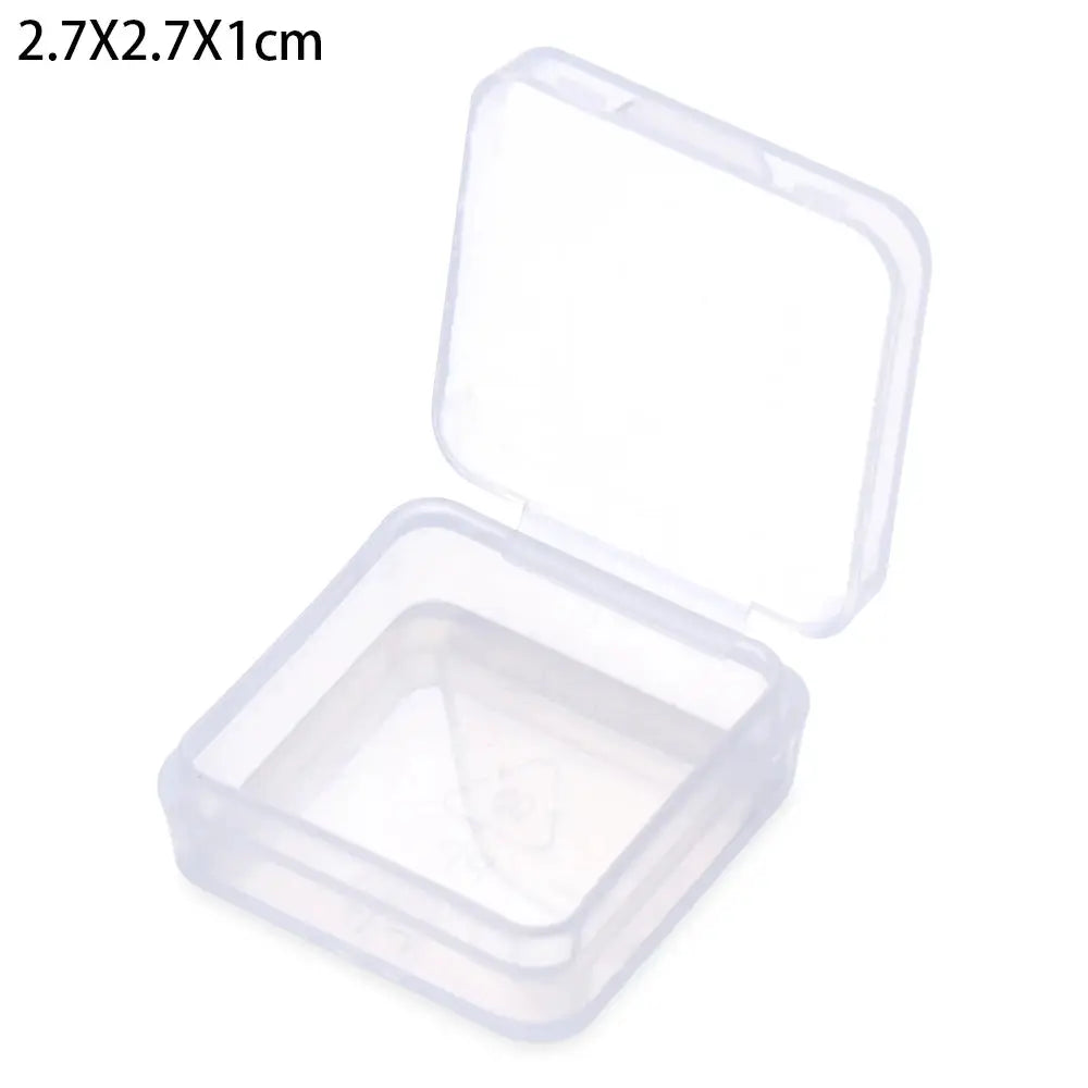1PC Square/Round Transparent Plastic Storage Box Small Case Beads Earrings Jewelry Container Hardware Organizer Pill Chip Box from PriceLows™