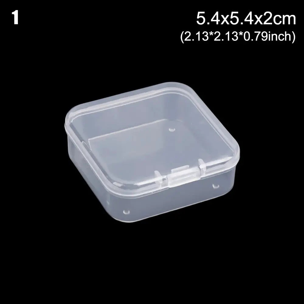 1PC Square/Round Transparent Plastic Storage Box Small Case Beads Earrings Jewelry Container Hardware Organizer Pill Chip Box from PriceLows™