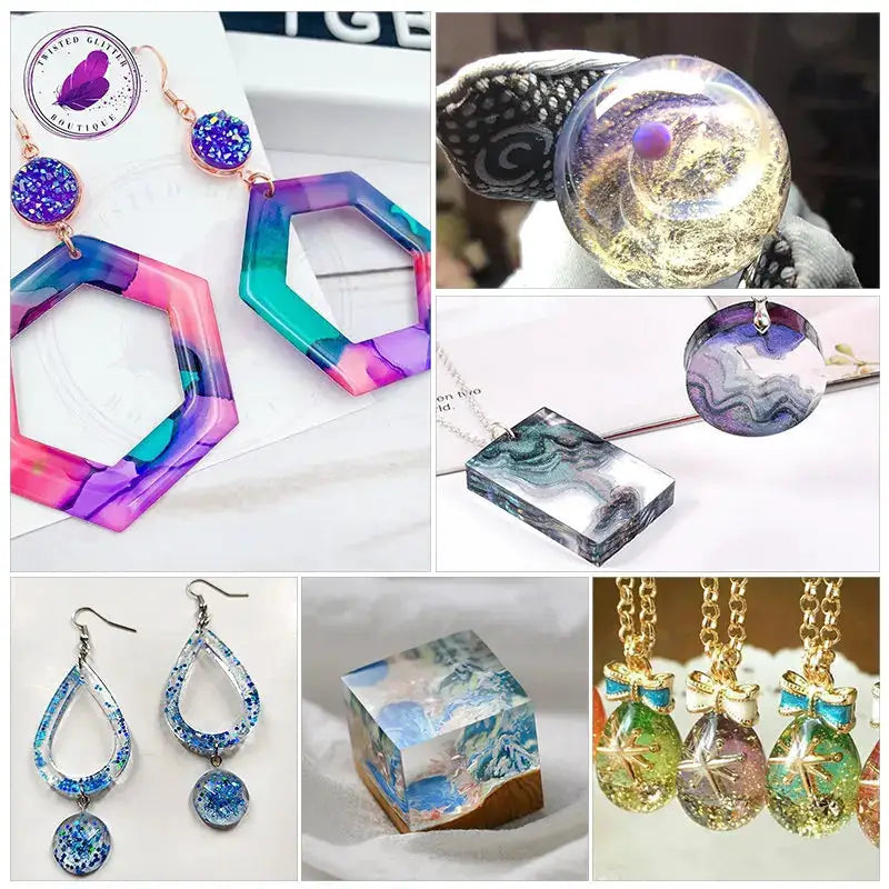 Resin Jewelry Making Kit | Dried Flowers Foil Earring Necklaces
