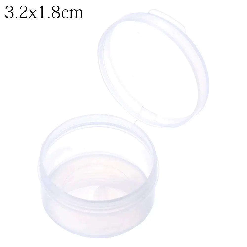 1PC Square/Round Transparent Plastic Storage Box Small Case Beads Earrings Jewelry Container Hardware Organizer Pill Chip Box from PriceLows™