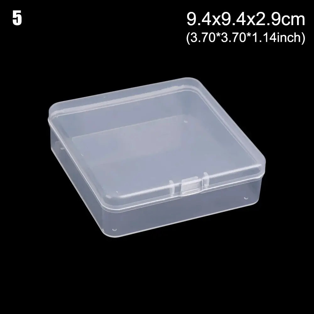 1PC Square/Round Transparent Plastic Storage Box Small Case Beads Earrings Jewelry Container Hardware Organizer Pill Chip Box from PriceLows™
