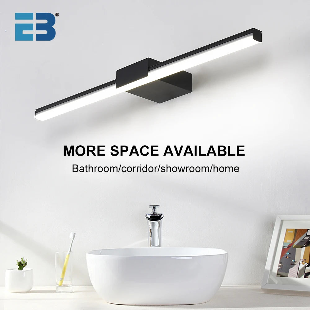 Led Wall Lamp | Bathroom Vanity Light 40cm, 55cm | AC 85-265V | Black, White
