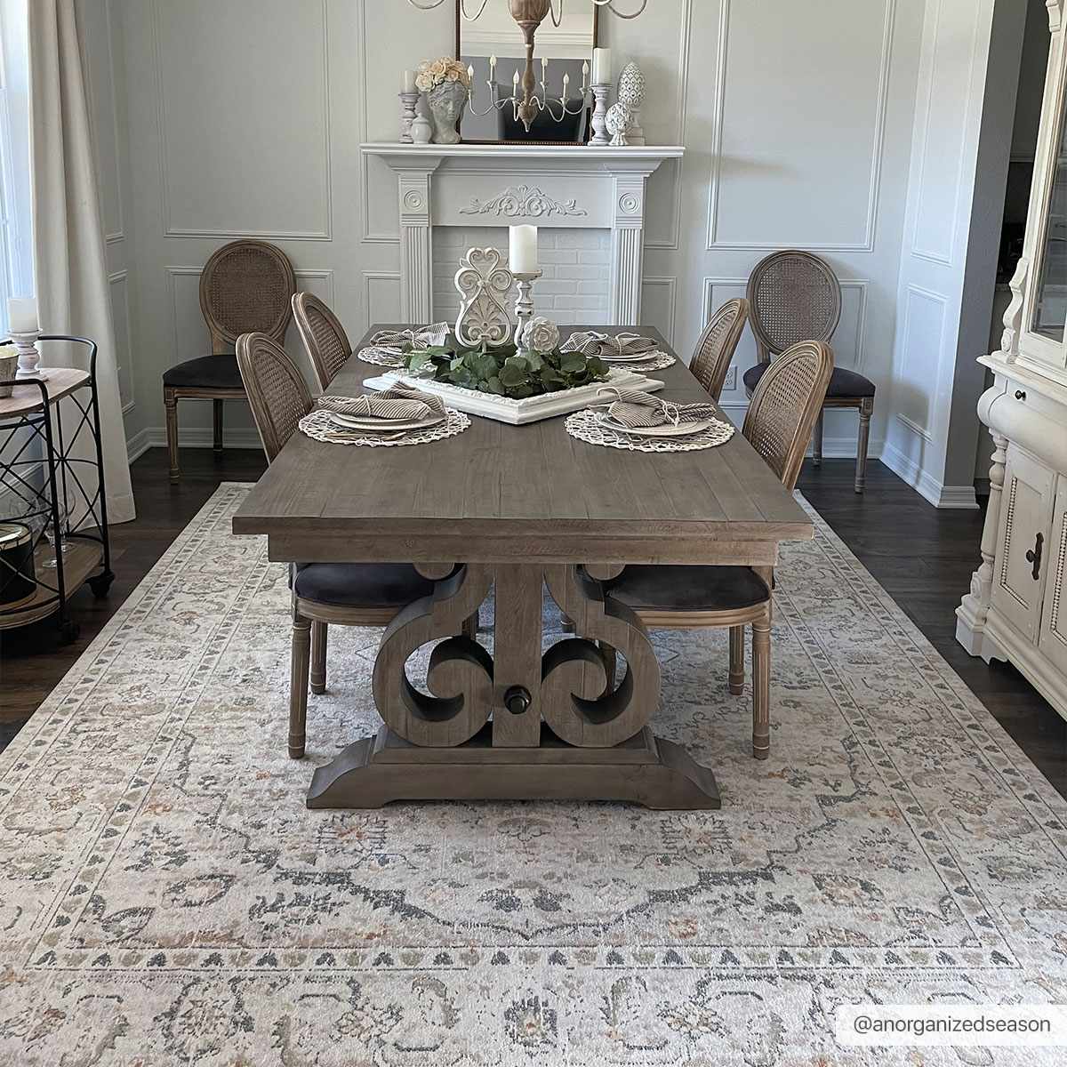 Cream Hiti Washable area rug from PriceLows™