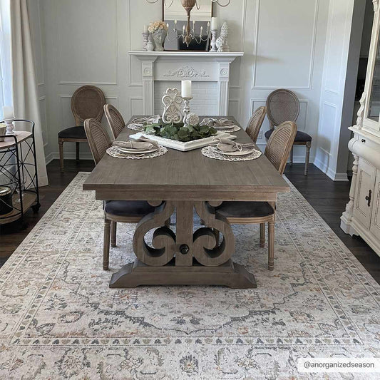 Cream Hiti Washable area rug from PriceLows™
