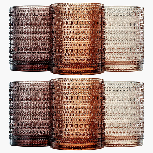 Venus Hobnail Lowball Whiskey Glassware, Set of 6 from PriceLows™
