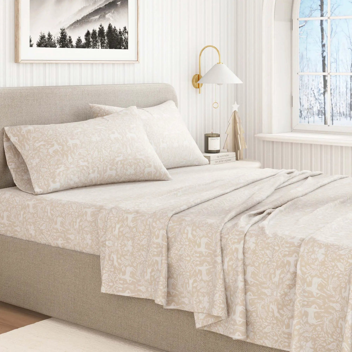 Turkish Cotton Flannel Sheet Set - Elevated Holiday Collection from PriceLows™