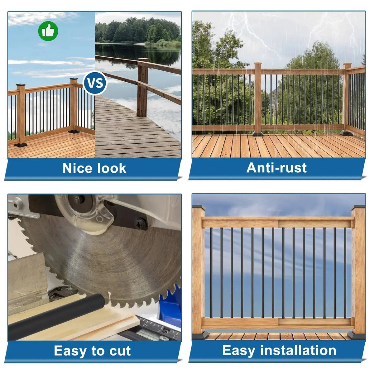 Durable Hollow Deck Balusters with Screws from PriceLows™
