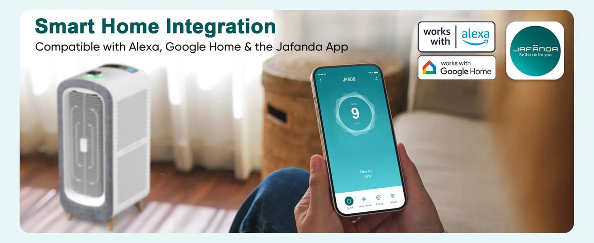 Jafända Air Purifiers for Home Large Room Up To 2105ft², 4× True HEPA Filter, 0.66lbs Activated Carbon Remove Dust Smoke Odor from PriceLows™