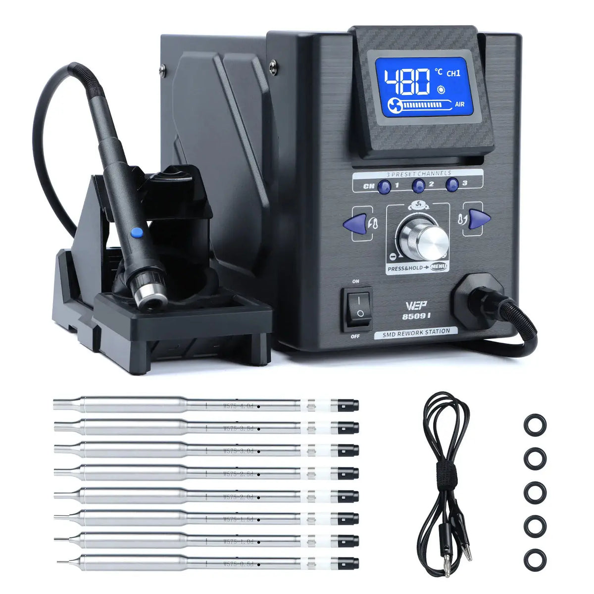 WEP 8509-I Precision Soldering Station Desoldering Hot Air Gun with 1~4mm Air Nozzle For Microscope Electronics Cold/Hot Air from PriceLows™
