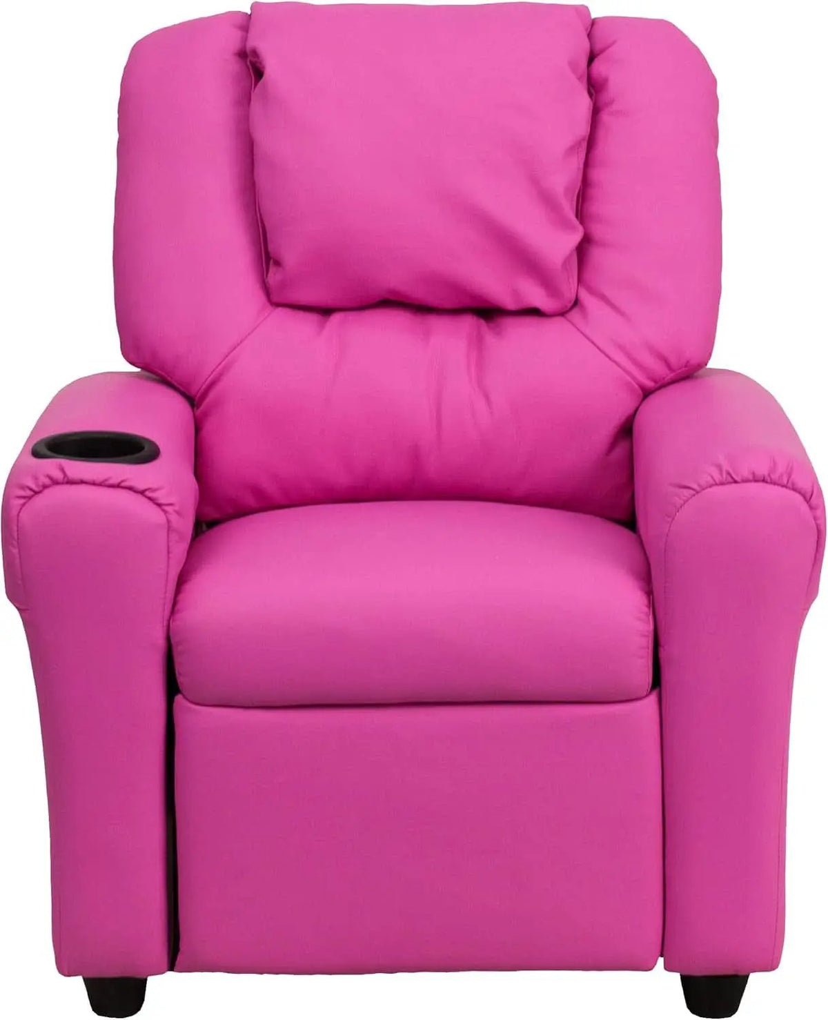 Hot Pink Kids Recliner With Cup Holder Compact Design from PriceLows™