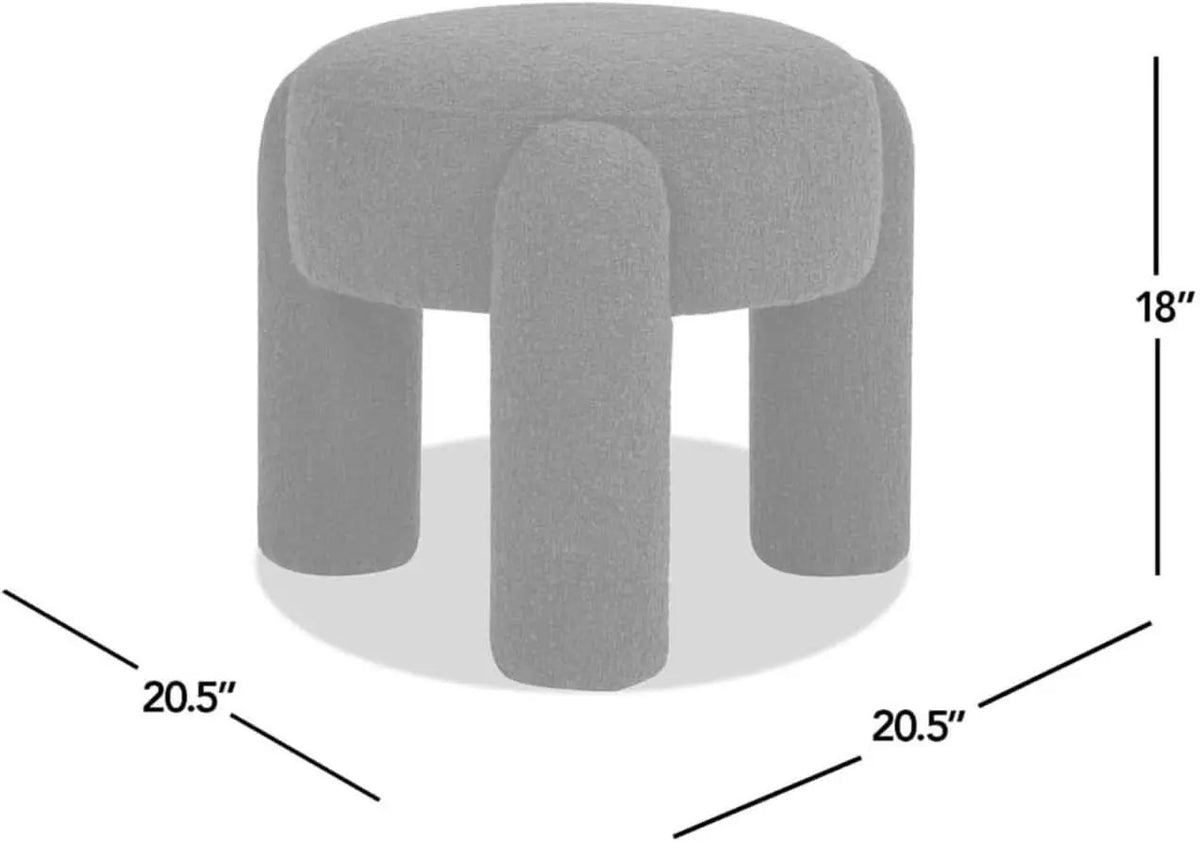 Hugo Twenty Point FiveInch Rounded Moss Green Ottoman from PriceLows™